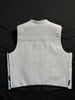 Mens Snake Embossed Zippered White Motorcycle Biker Leather Vest Concealed Carry