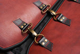 Men's Heavy Buckles Thick Cowhide Leather Motorcycle Biker Concealed Carry Leather Vest