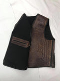 Gator Embossed Men's Distressed Brown Motorcycle Concealed Carry Leather Vest