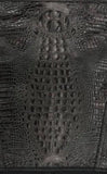 Gator Embossed Men's Black Alligator Motorcycle Concealed Carry Leather Vest