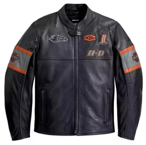 Harley Davidson Men's Screaming Eagle Motorcycle Leather Biker Jacket Concealed Carry