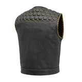 Hunt Club Honey Comb Men's Perforated Motorcycle Concealed Carry Leather Vest