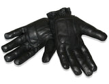 Men's Premium Leather Biker Police Style Perforated Leather Gloves