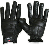 Men's Premium Leather Biker Police Style Perforated Leather Gloves