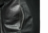 Men Black Reflective Motorcycle Biker Style Concealed Carry Leather Jacket